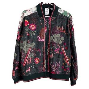 Puma x Liberty Green Gables Track Jacket Floral Zip Front Athletic Med